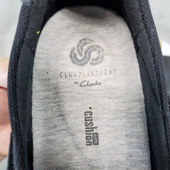 Clarks Shoes Womens Size 8 Black Faux Leather Sillian Bella Cloudstepper Loafers - Picture 8 of 10